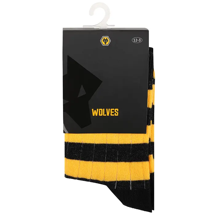 Wolverhampton Wanderers Shirt Store | Block Stripe Sock – Junior Collection Wolverhampton Wanderers Official Gear